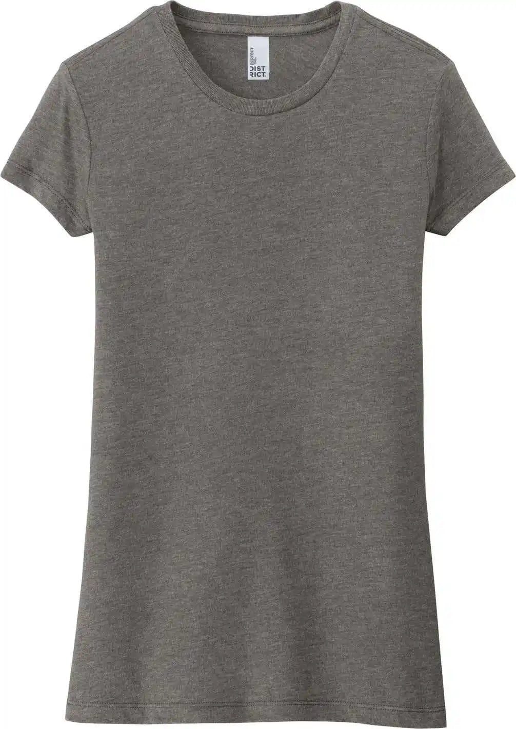 District Dt155 Women’s Fitted Perfect Tri Tee - Grey Frost
