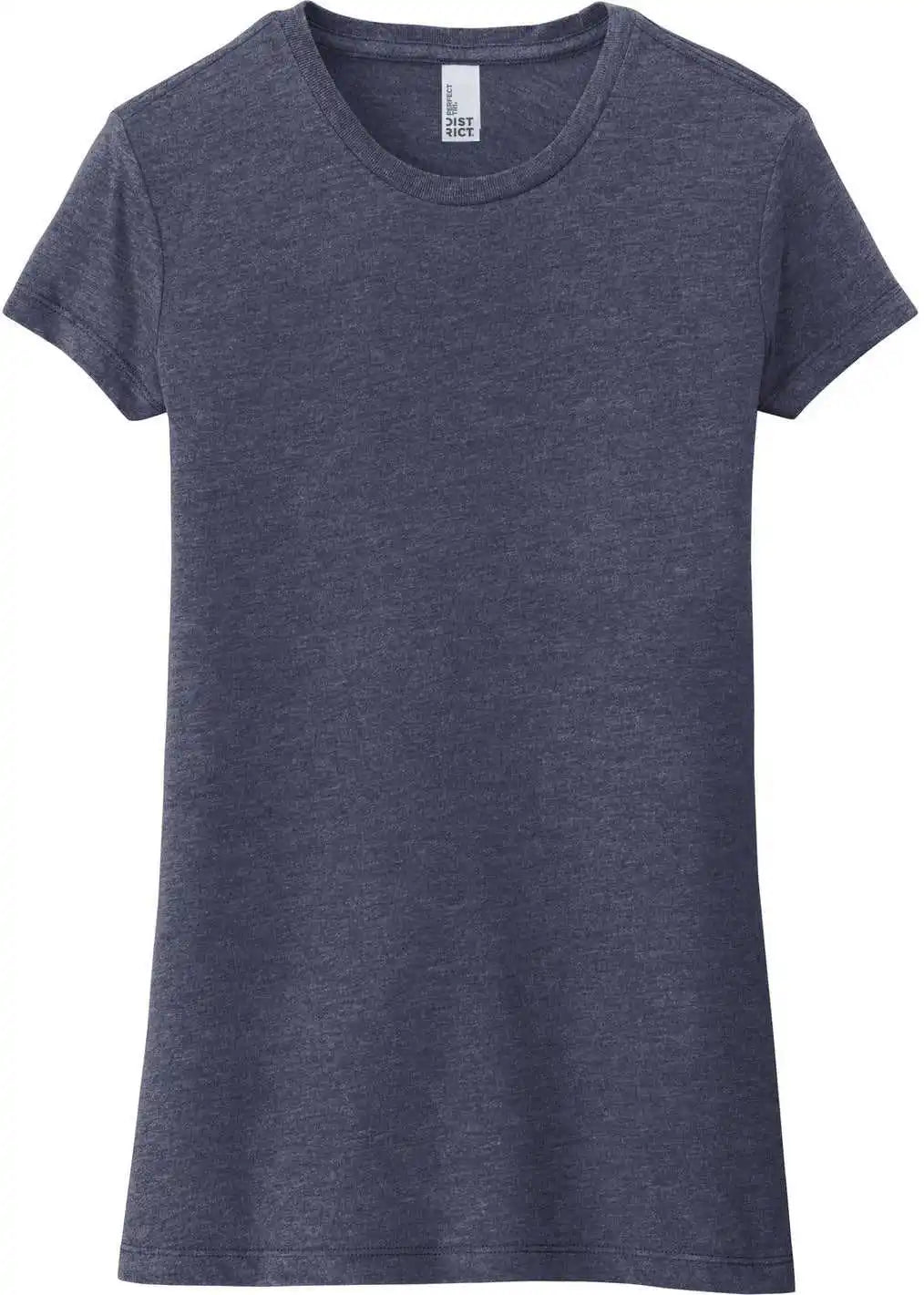 District Dt155 Women’s Fitted Perfect Tri Tee - Navy Frost