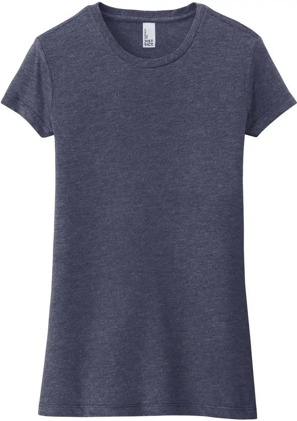 District Dt155 Women’s Fitted Perfect Tri Tee Navy Frost