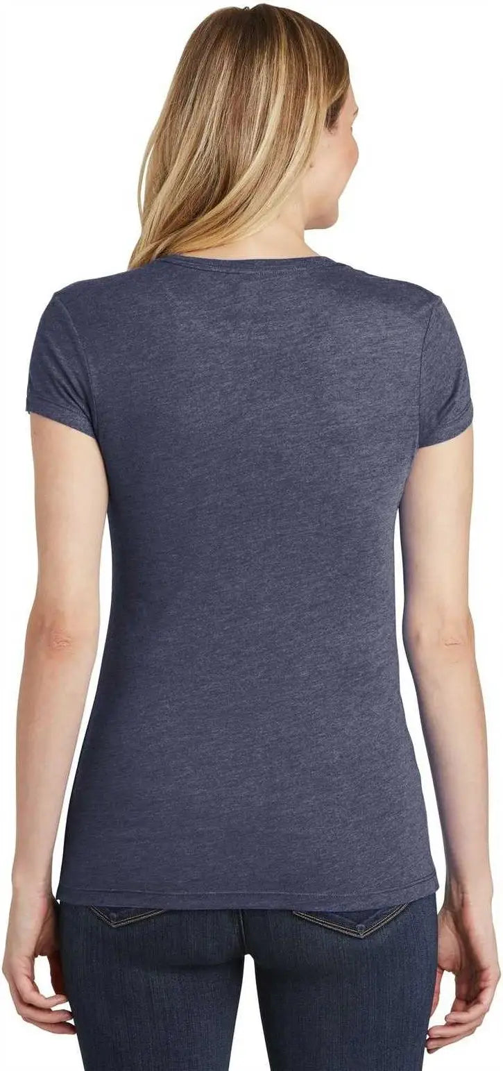 District Dt155 Women’s Fitted Perfect Tri Tee - Navy Frost