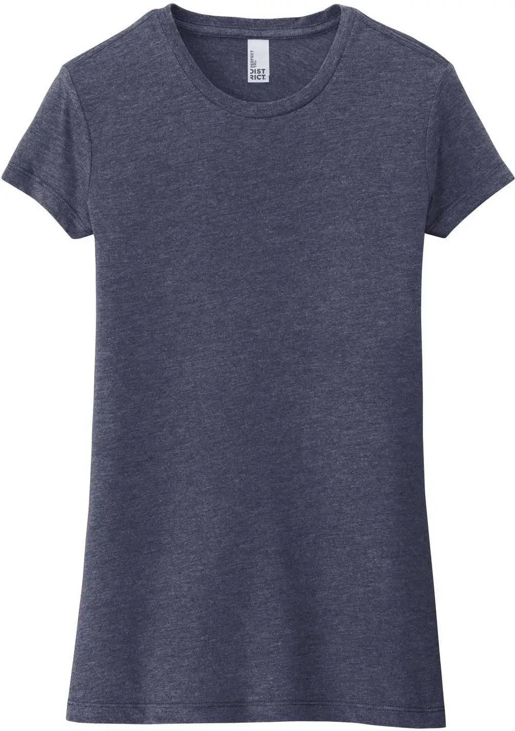 District Dt155 Women’s Fitted Perfect Tri Tee - Navy Frost