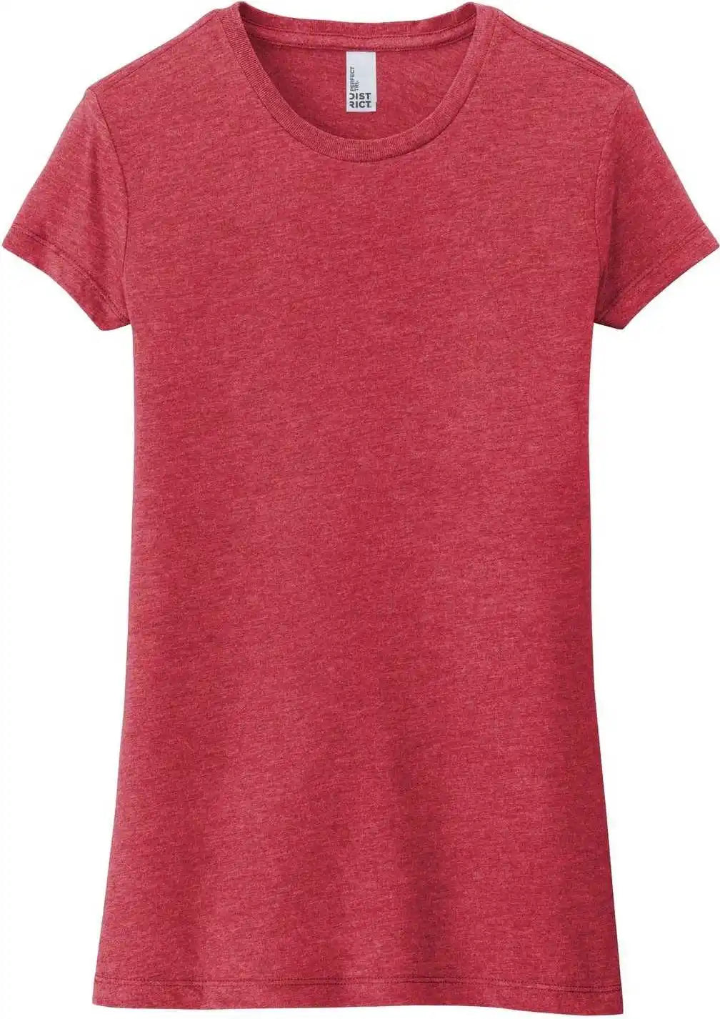 District Dt155 Women’s Fitted Perfect Tri Tee - Red Frost