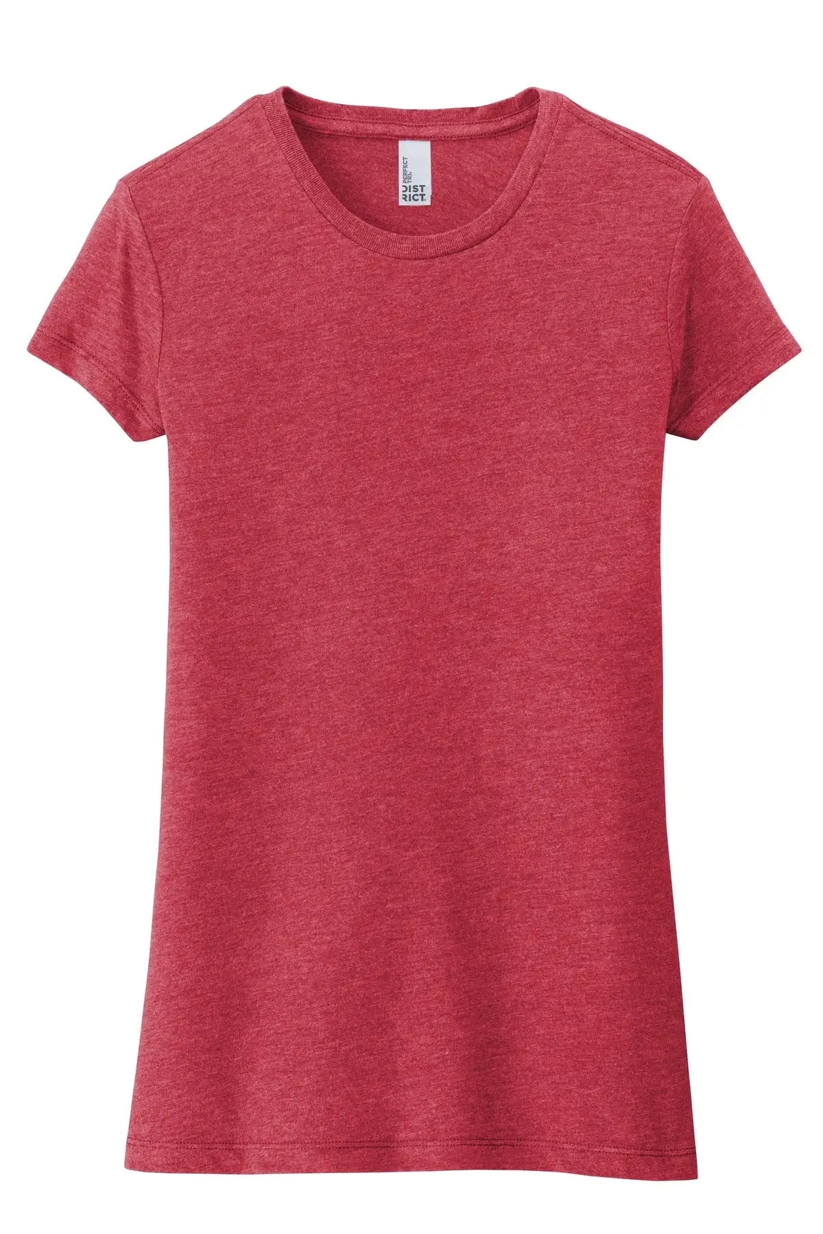 District Dt155 Women’s Fitted Perfect Tri Tee - Red Frost