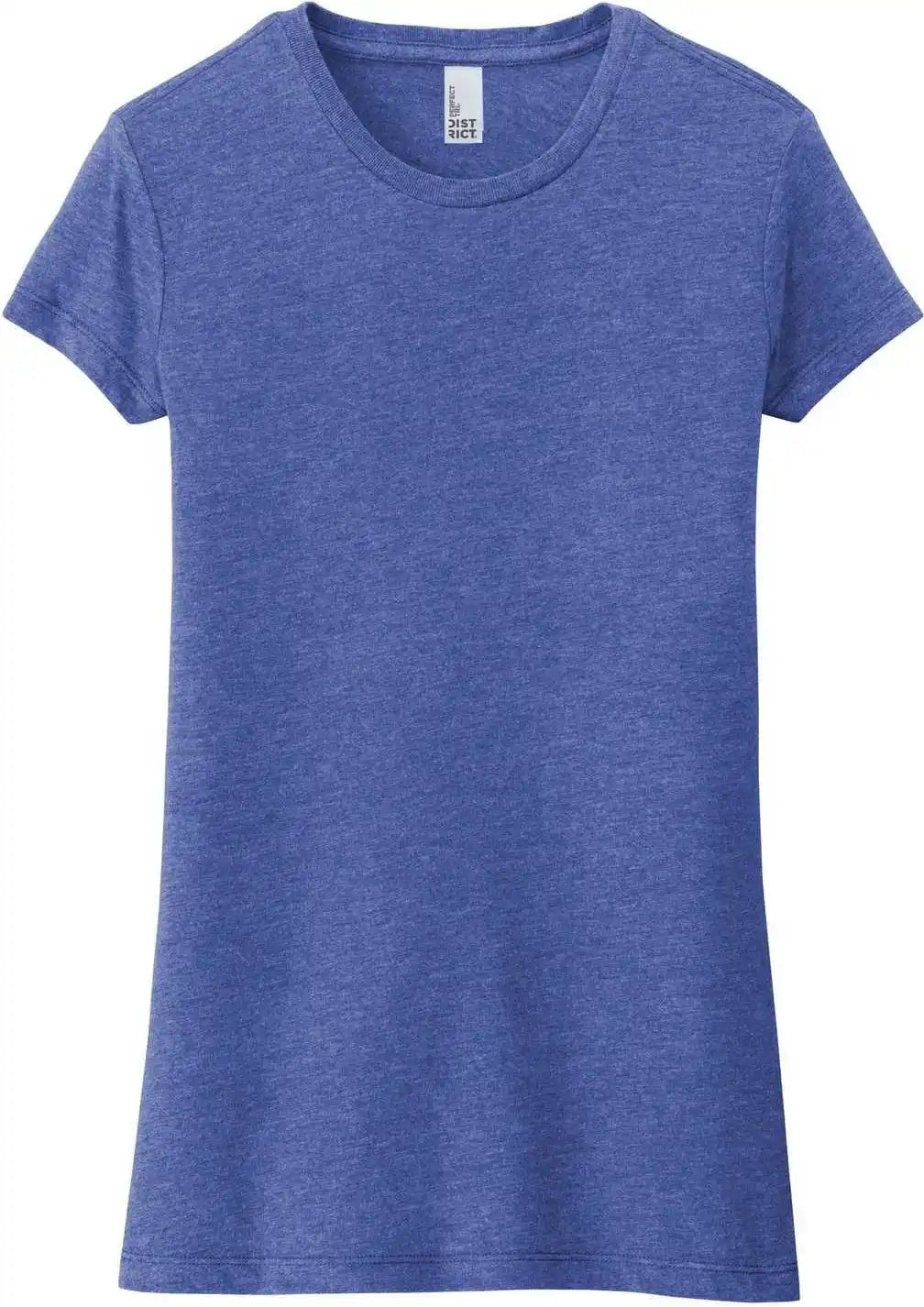 District Dt155 Women’s Fitted Perfect Tri Tee Royal Frost