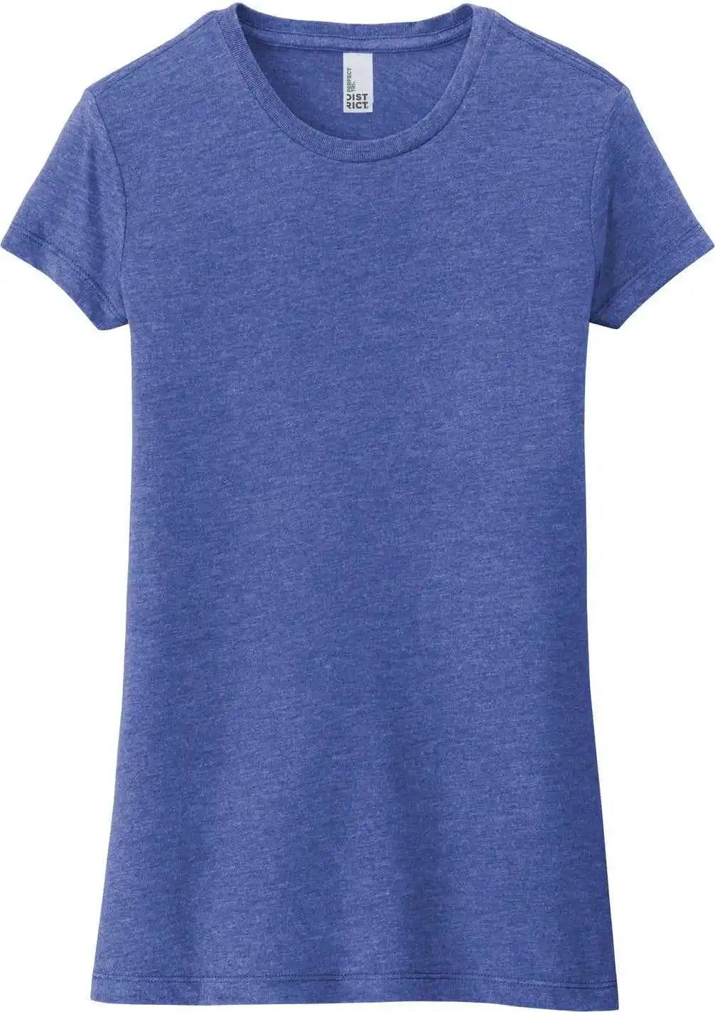 District Dt155 Women’s Fitted Perfect Tri Tee - Royal Frost