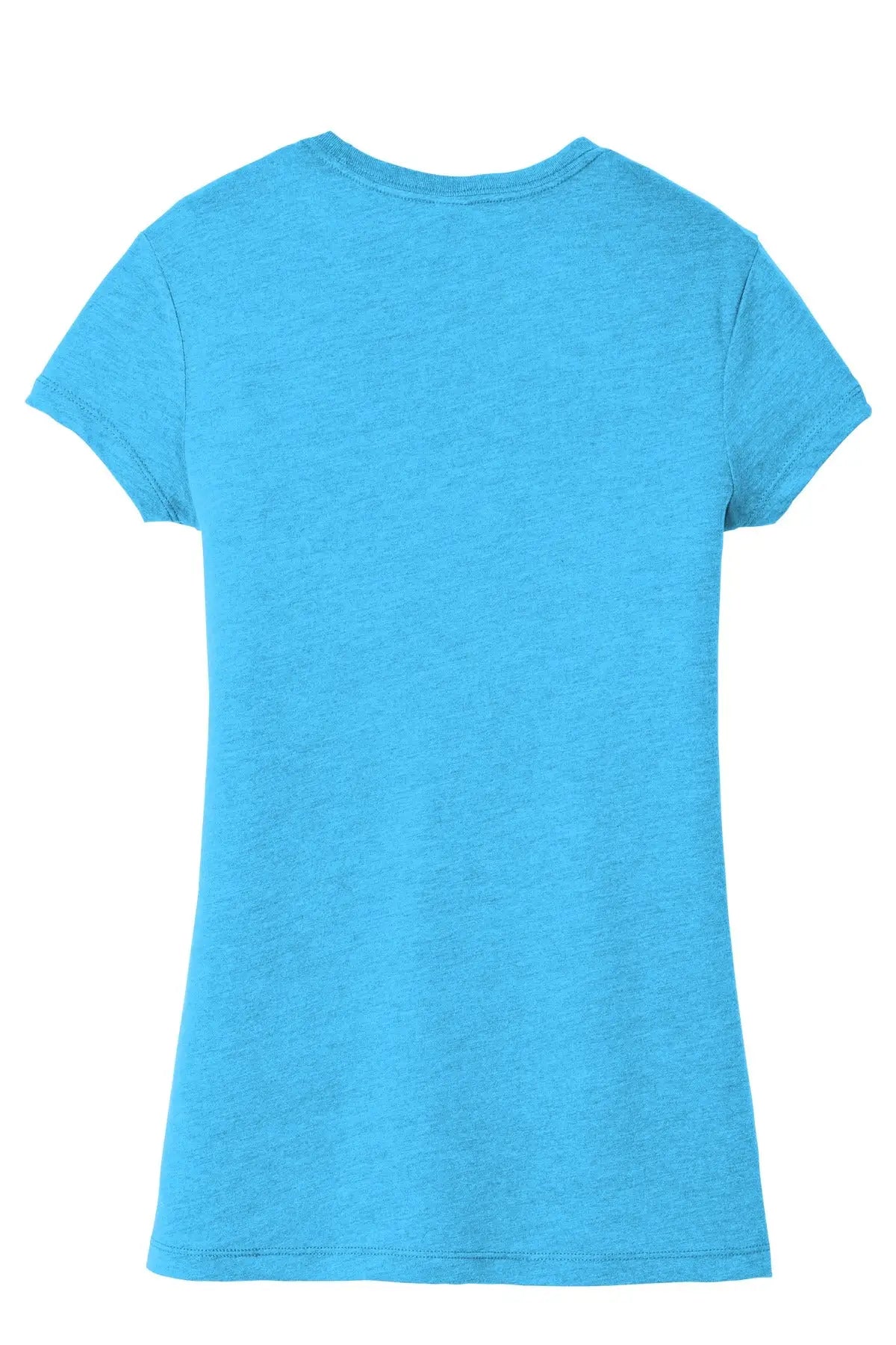 District Dt155 Women’s Fitted Perfect Tri Tee - Turquoise Frost