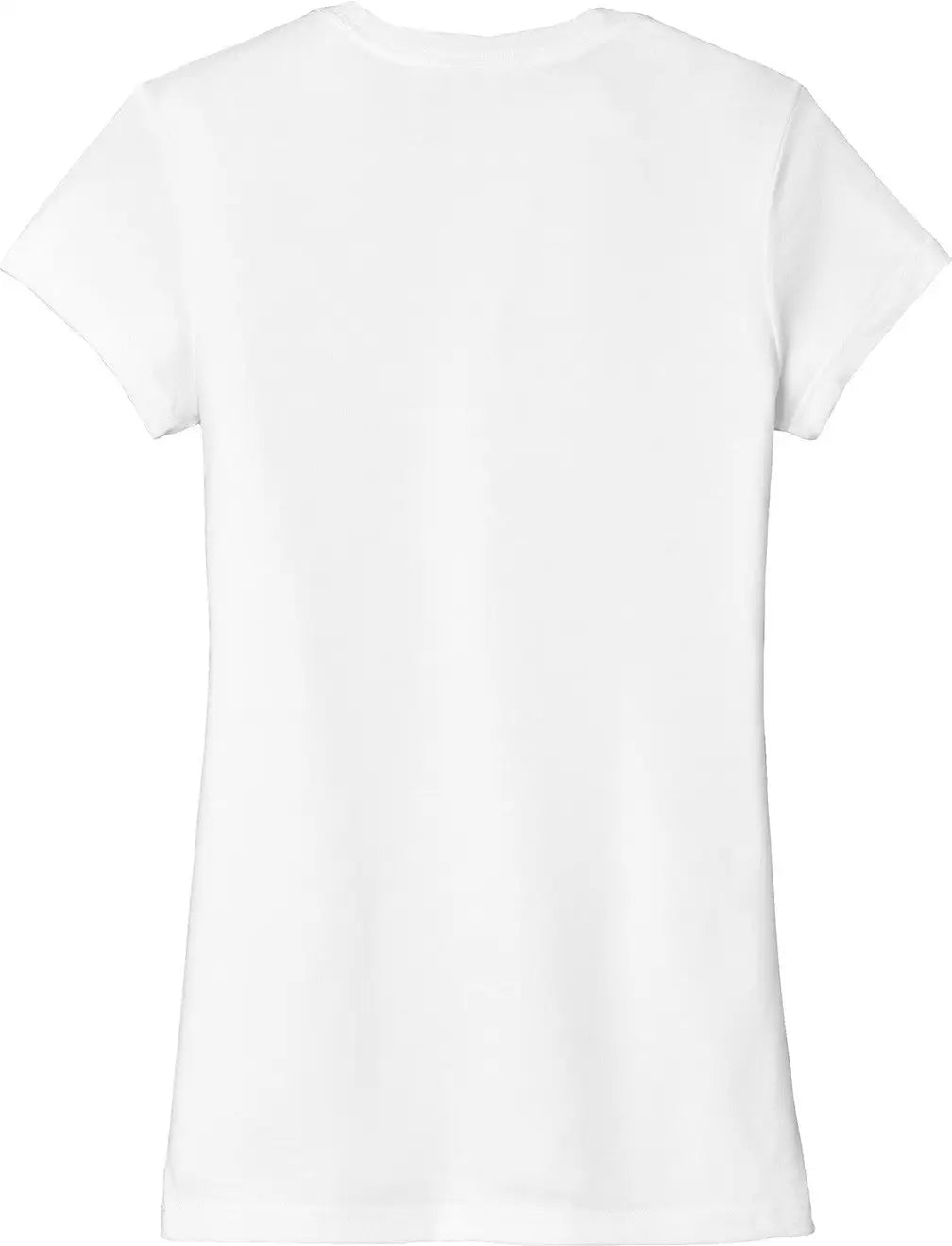 District Dt155 Women’s Fitted Perfect Tri Tee - White