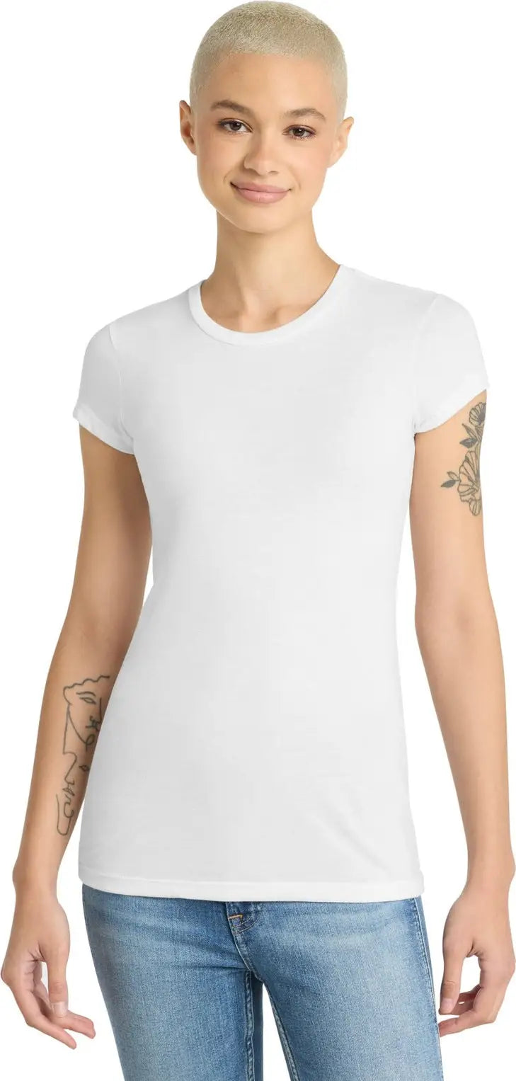 District Dt155 Women’s Fitted Perfect Tri Tee - White
