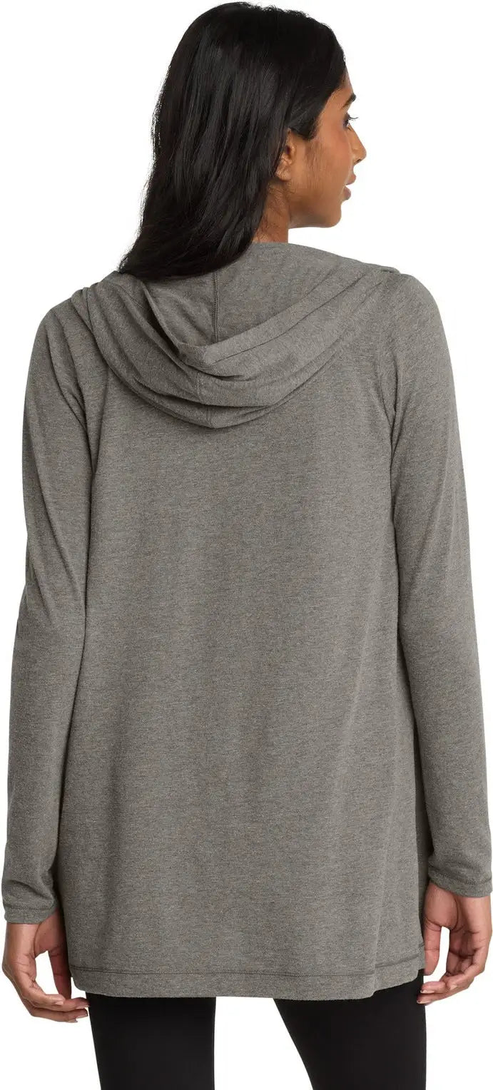 District Dt156 Women’s Perfect Tri Hooded Cardigan - Gray Frost
