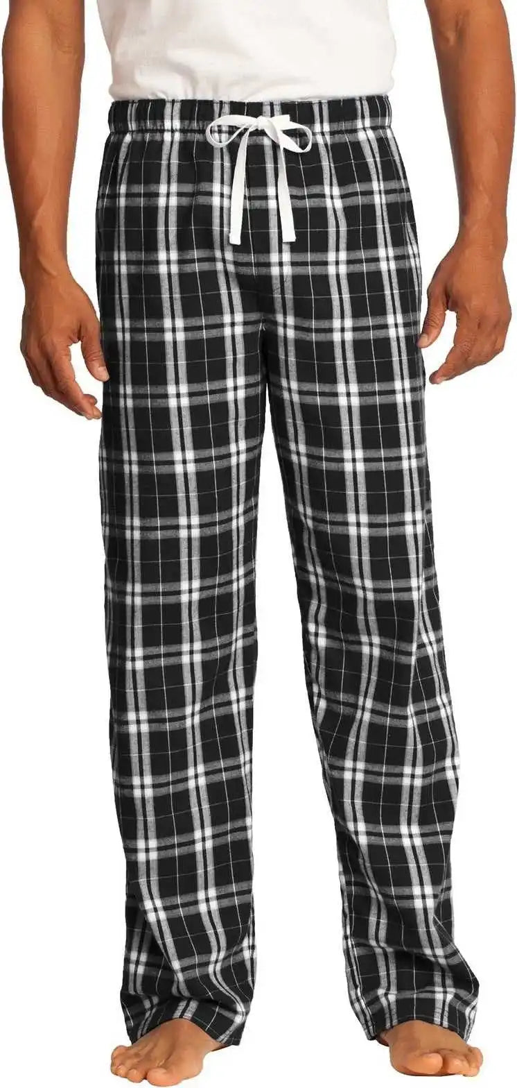 District Dt1800 Flannel Plaid Pant - Black