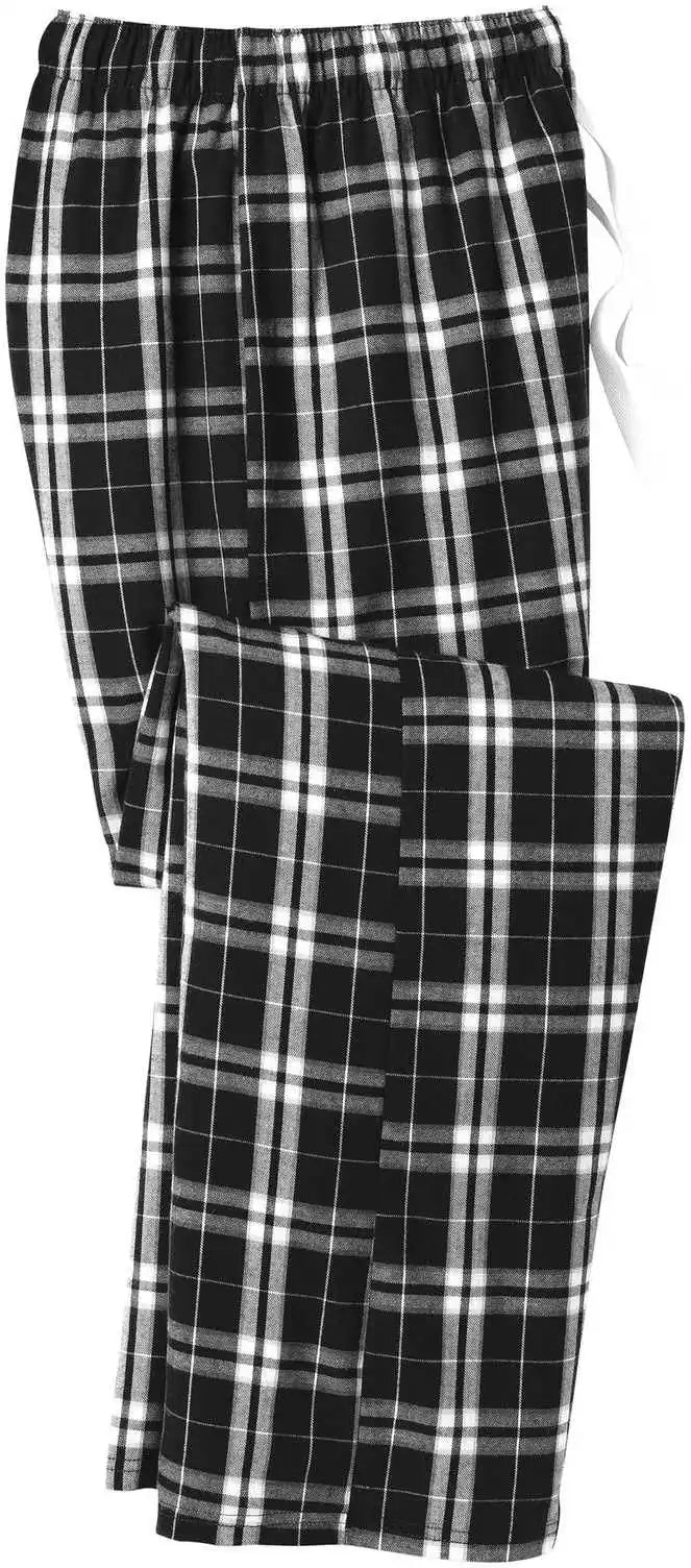 District Dt1800 Flannel Plaid Pant Black