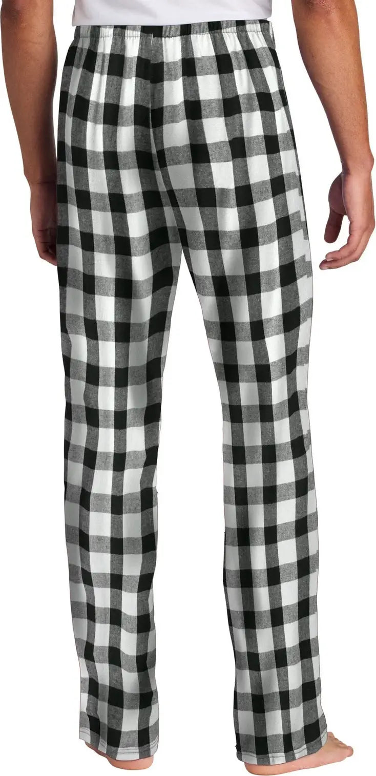 District Dt1800 Flannel Plaid Pant - Black White Buffalo Check