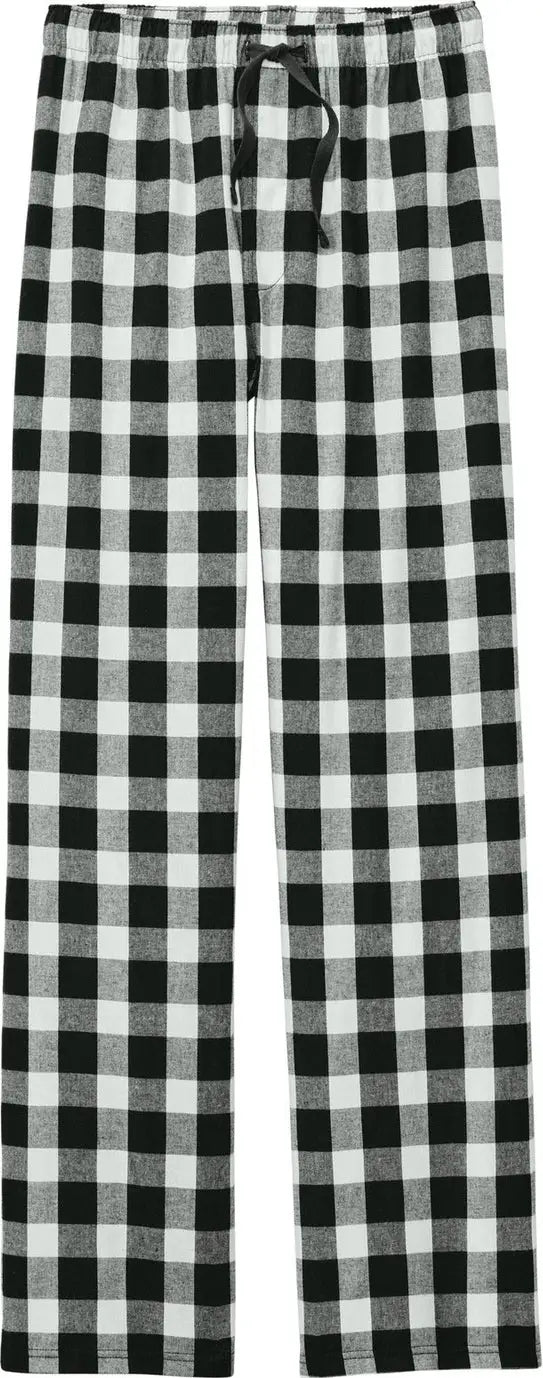 District Dt1800 Flannel Plaid Pant - Black White Buffalo Check