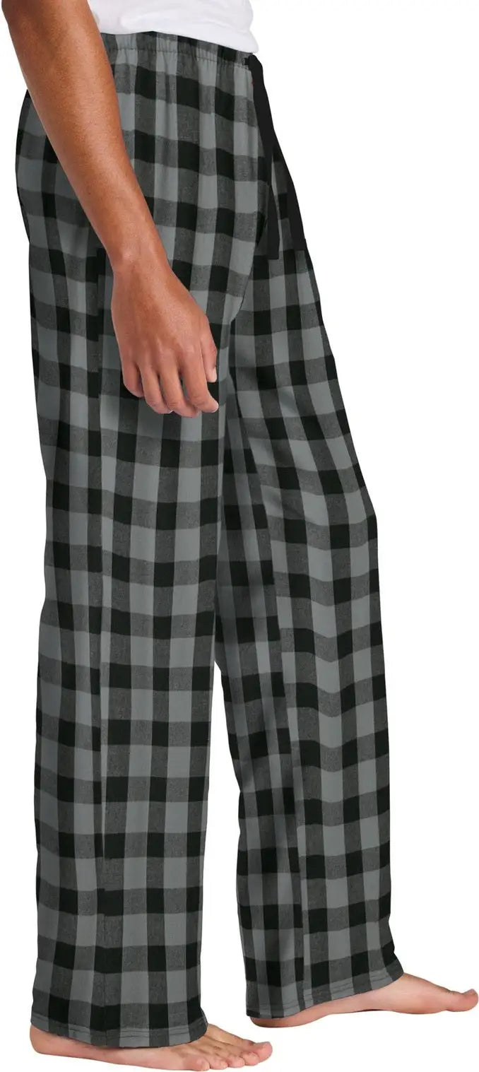 District Dt1800 Flannel Plaid Pant - Gray Black Buffalo Check
