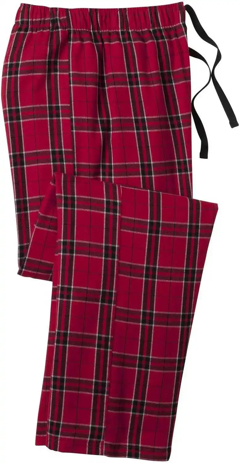 District Dt1800 Flannel Plaid Pant New Red