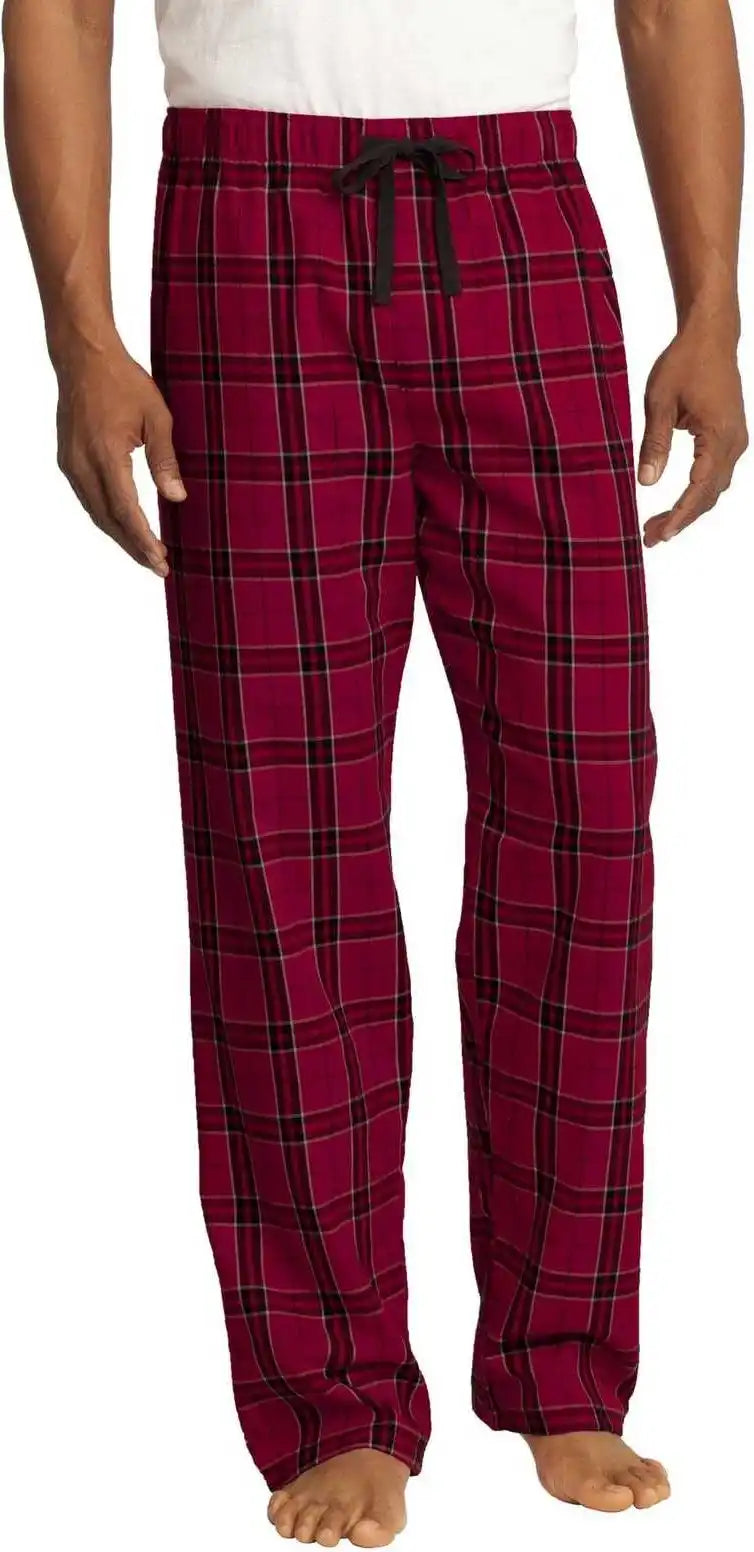 District Dt1800 Flannel Plaid Pant New Red