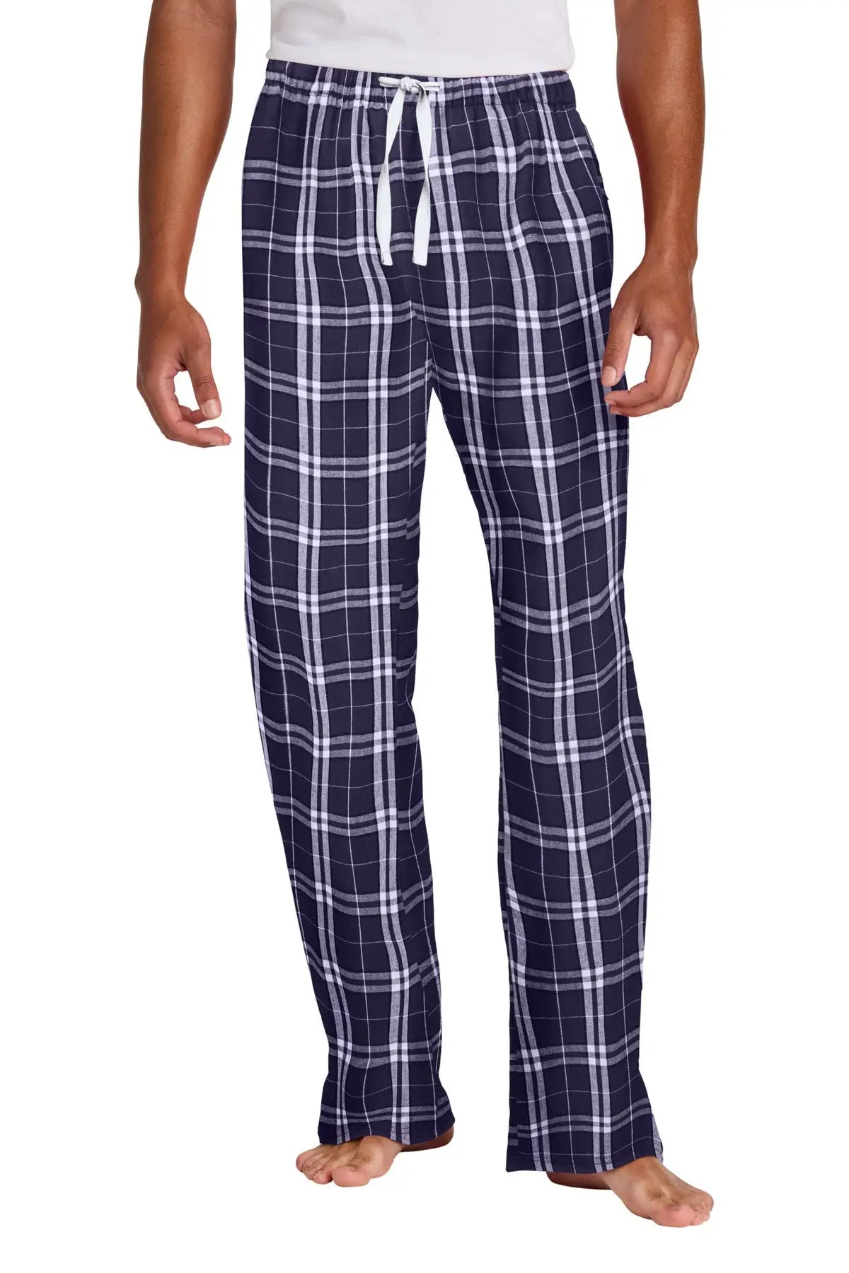 District Dt1800 Flannel Plaid Pant - Purple White