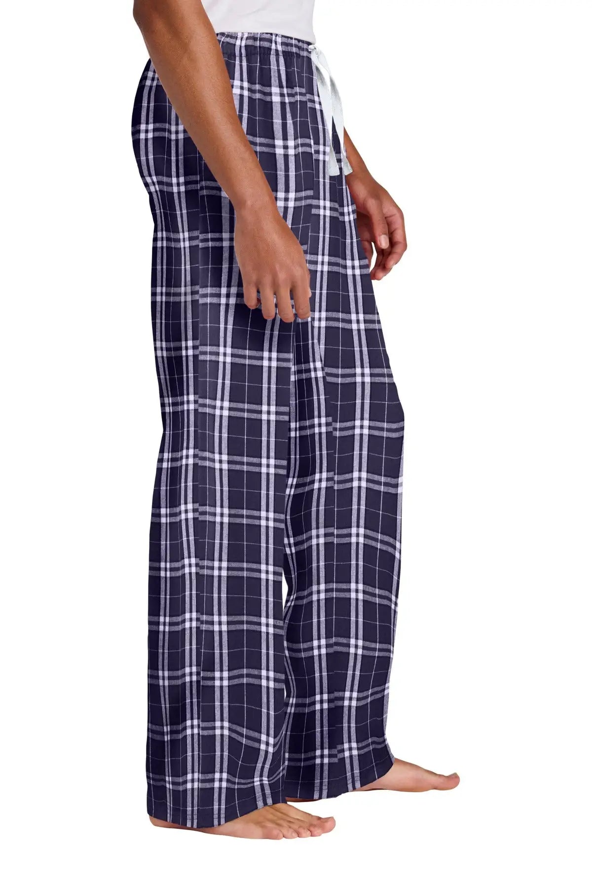 District Dt1800 Flannel Plaid Pant - Purple White