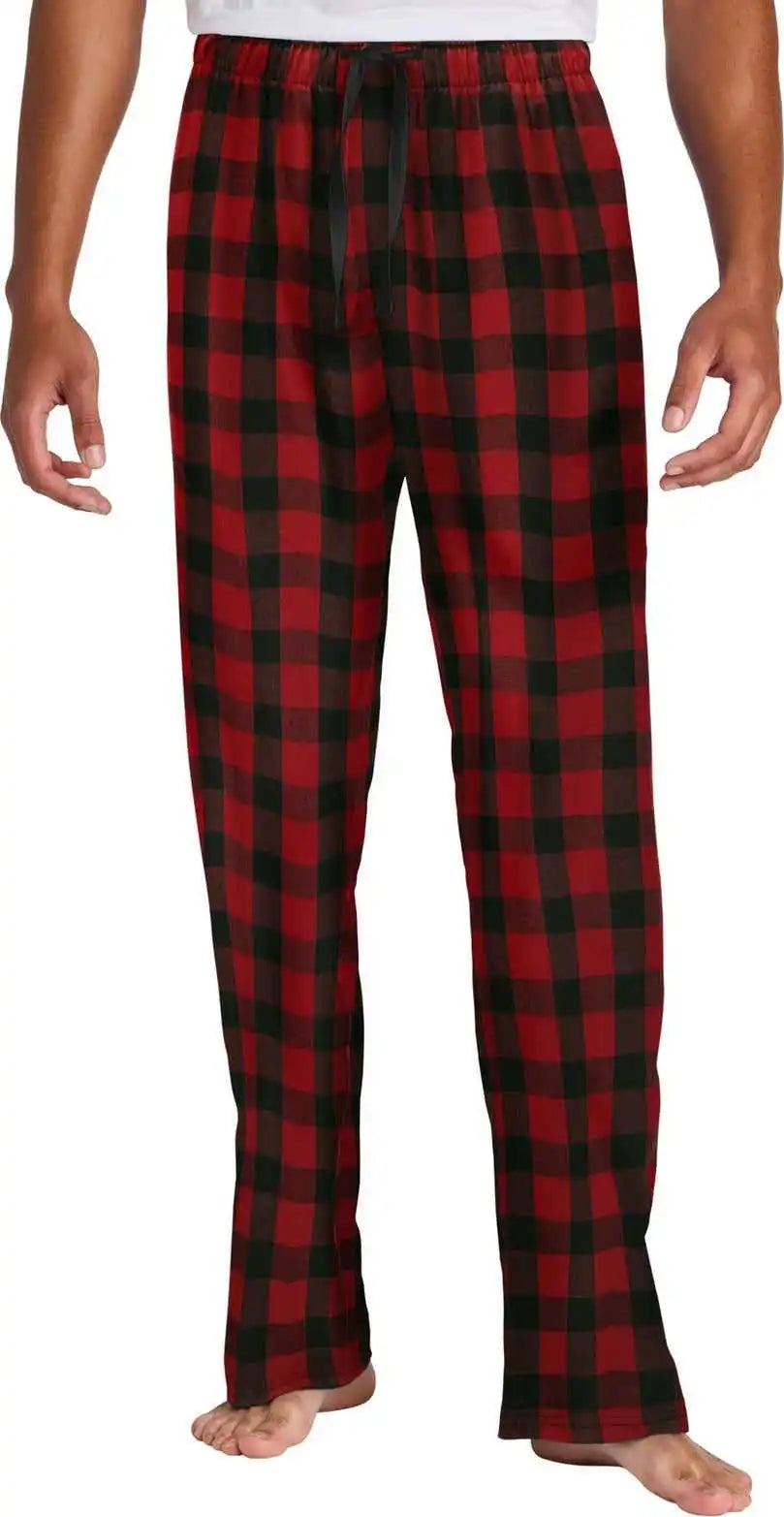 District Dt1800 Flannel Plaid Pant R/bkbfflck