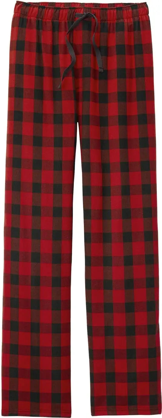 District Dt1800 Flannel Plaid Pant - Red Black Buffalo Check