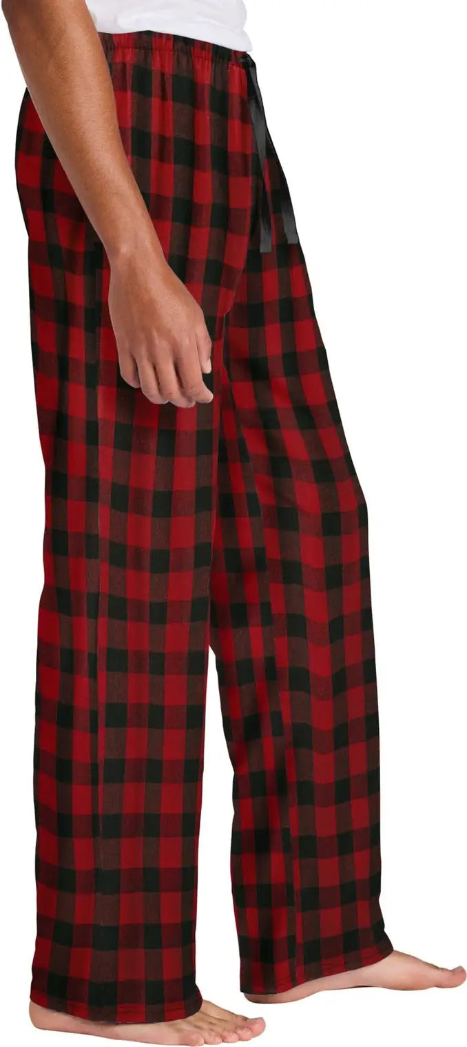 District Dt1800 Flannel Plaid Pant - Red Black Buffalo Check