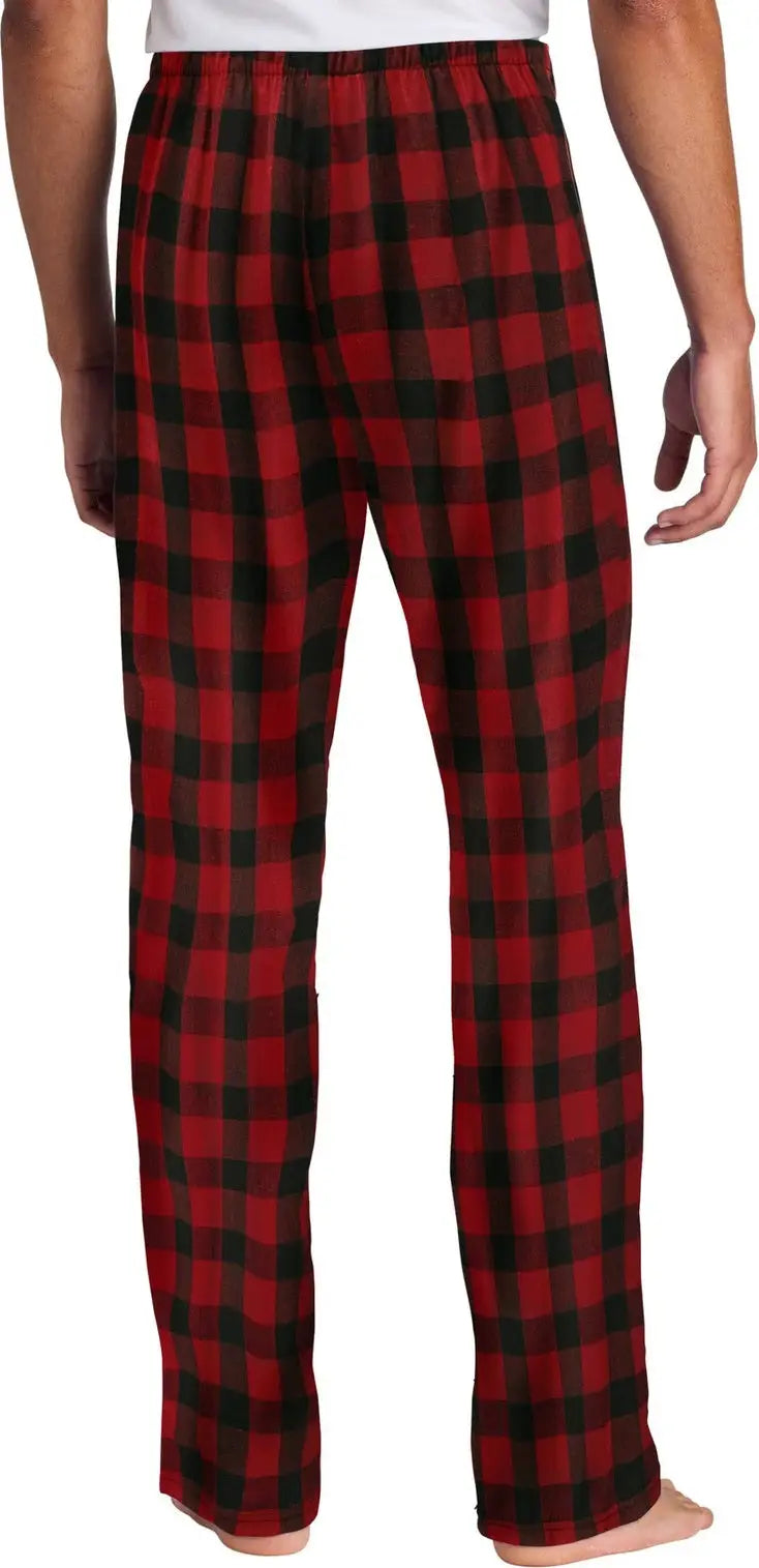 District Dt1800 Flannel Plaid Pant - Red Black Buffalo Check