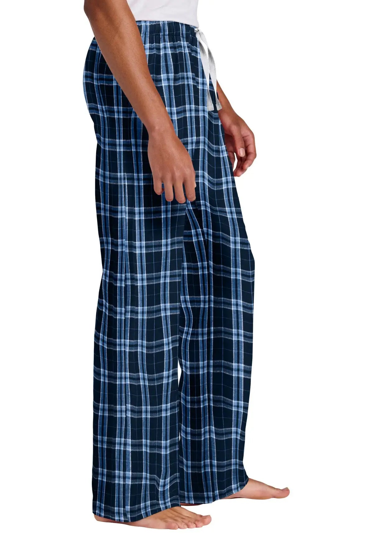 District Dt1800 Flannel Plaid Pant - True Navy Carolina Blue
