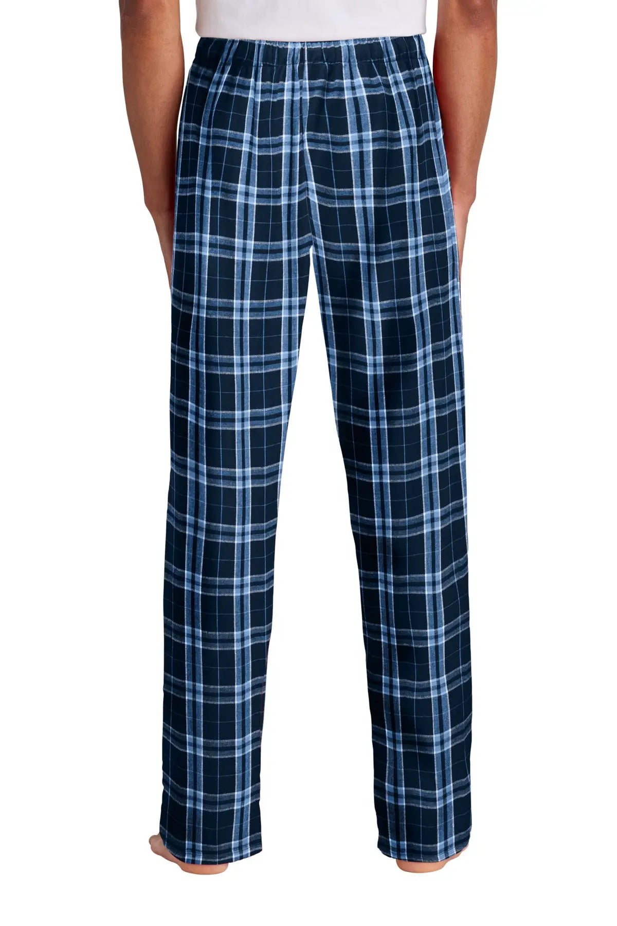 District Dt1800 Flannel Plaid Pant - True Navy Carolina Blue