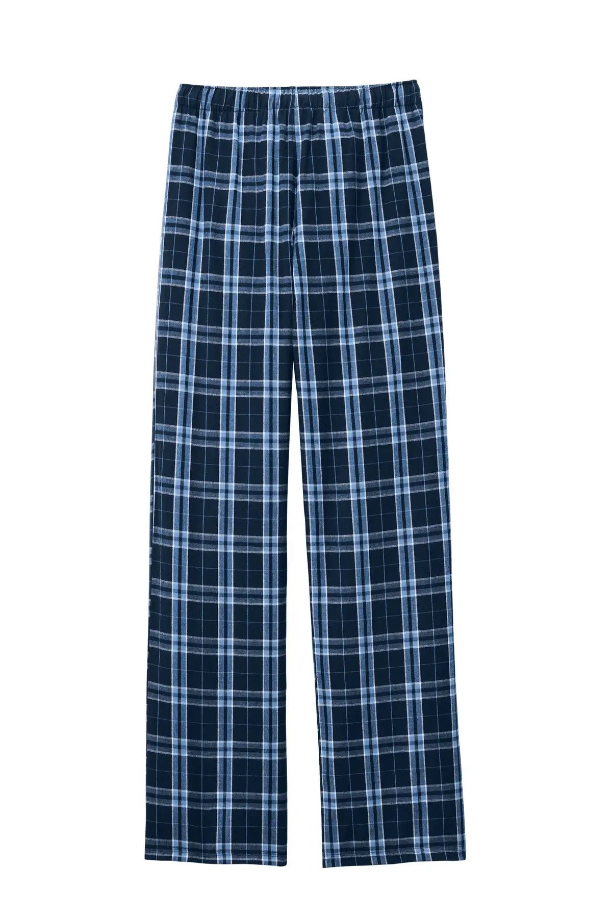 District Dt1800 Flannel Plaid Pant - True Navy Carolina Blue