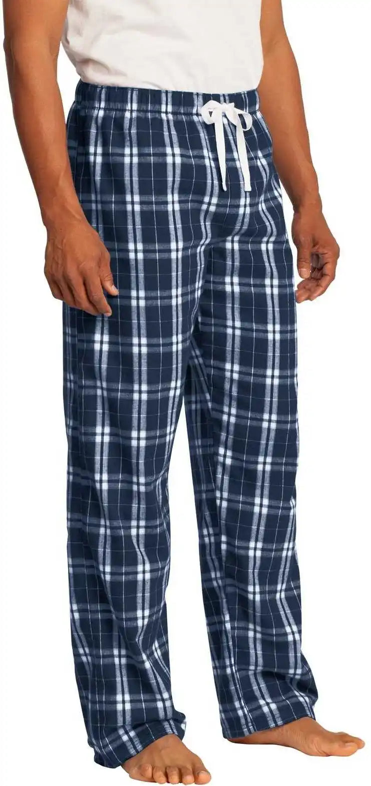 District Dt1800 Flannel Plaid Pant True Navy