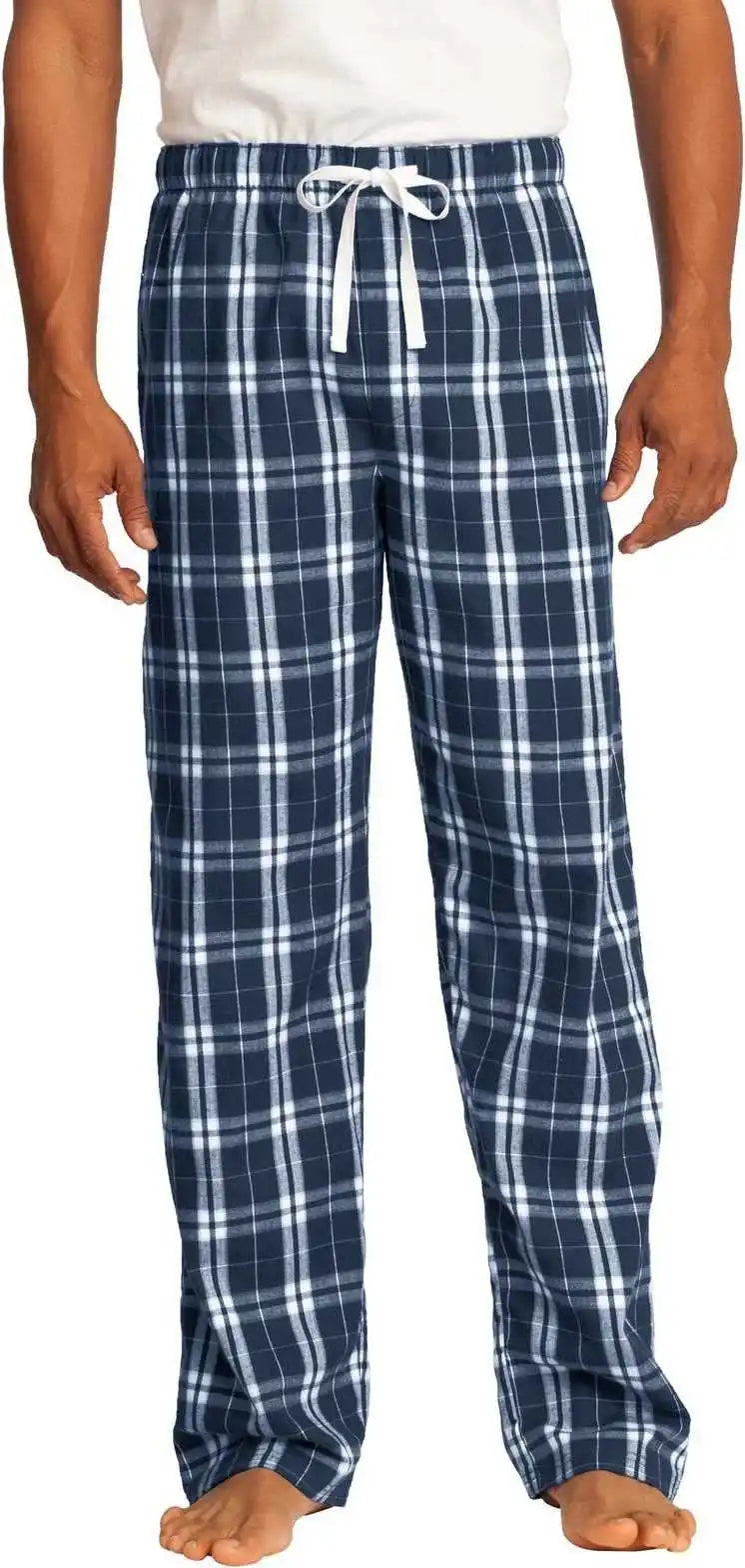 District Dt1800 Flannel Plaid Pant True Navy