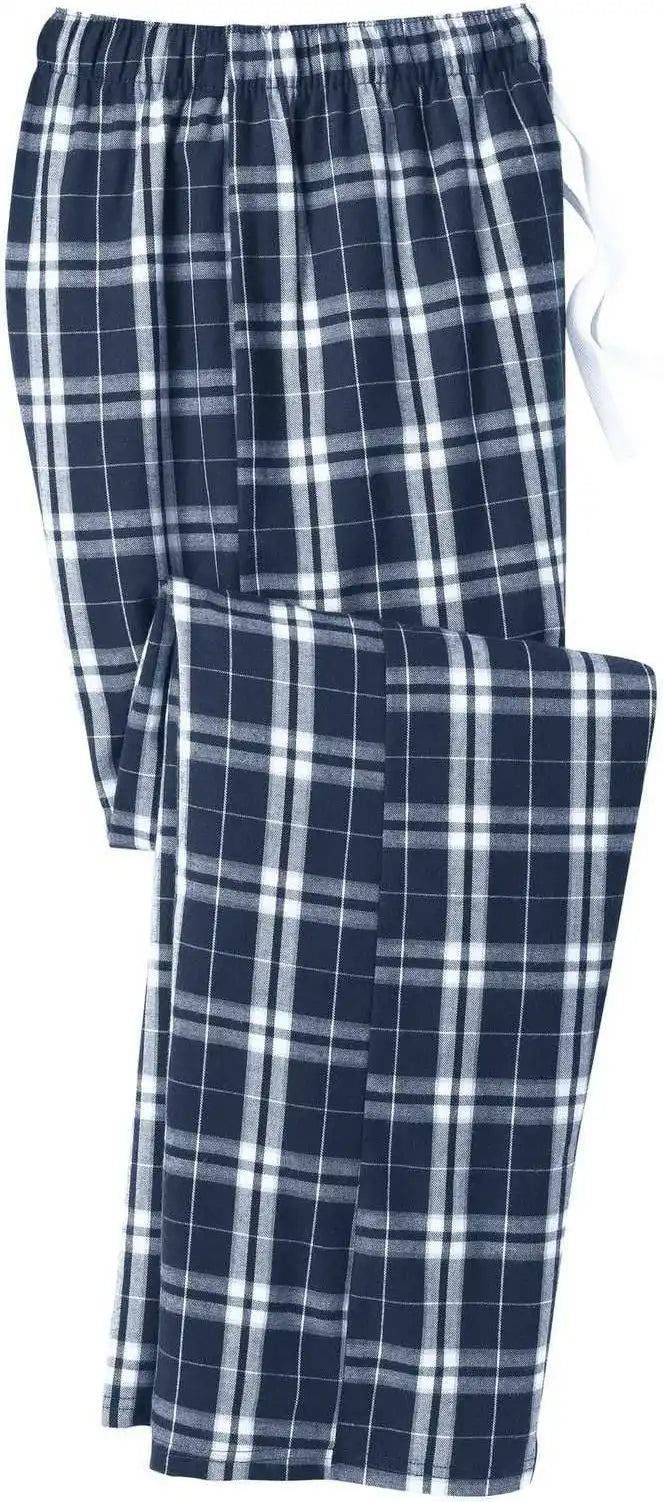 District Dt1800 Flannel Plaid Pant True Navy