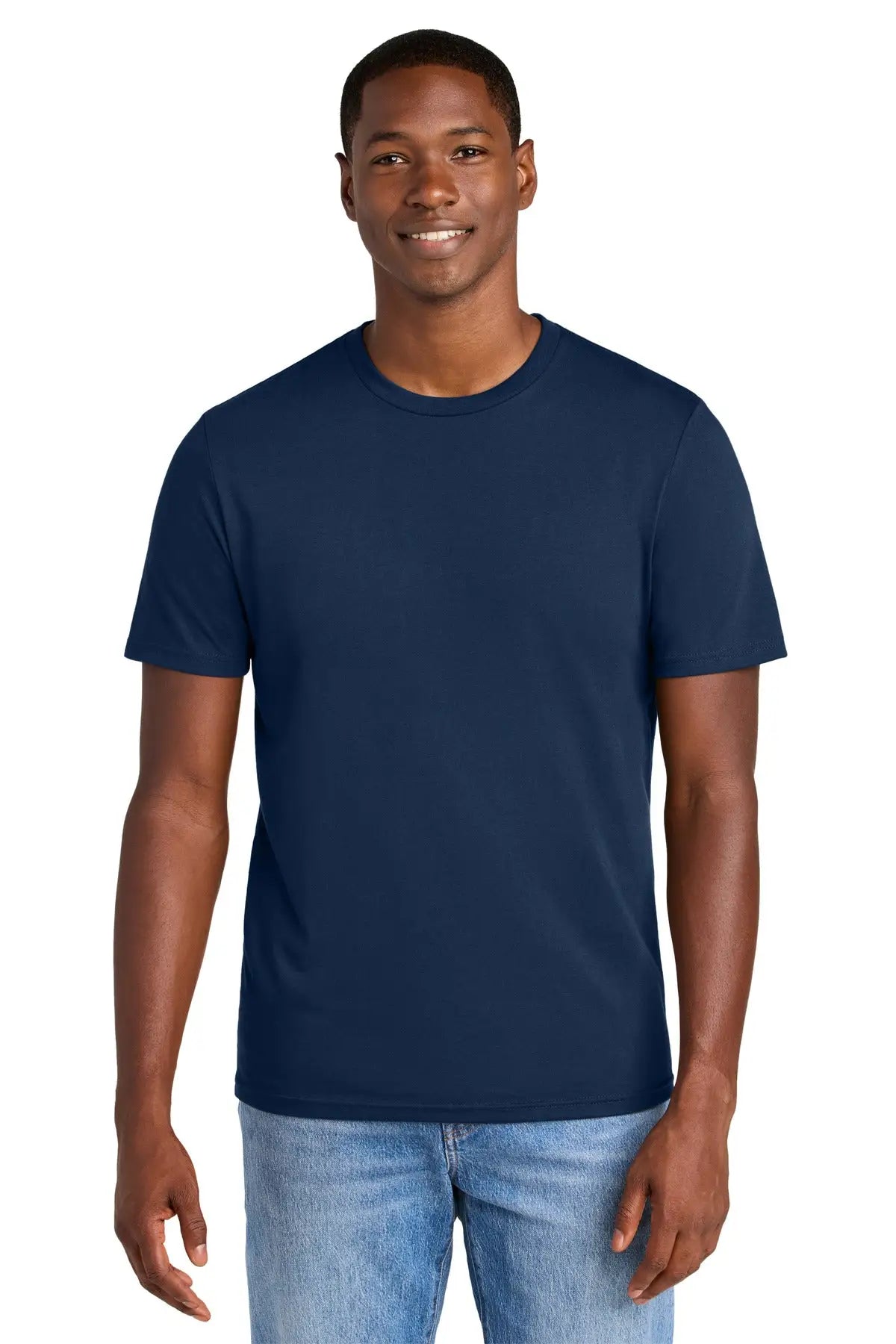 District Dt184 Perfect Weight Cvc Tee - Dark Royal - Adult Xs