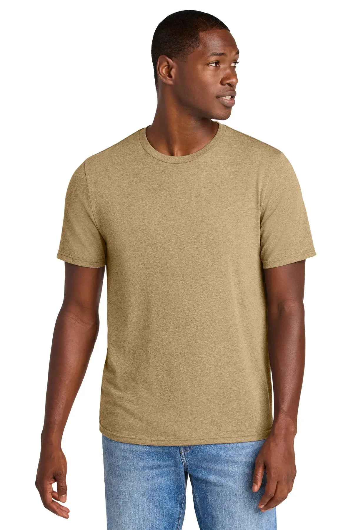 District Dt184 Perfect Weight Cvc Tee - Dune Heather - Adult Xs