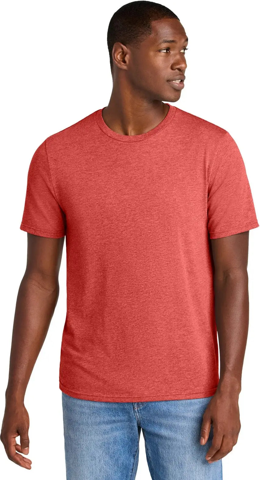 District Dt184 Perfect Weight Cvc Tee - Geranium Heather - Adult Xs