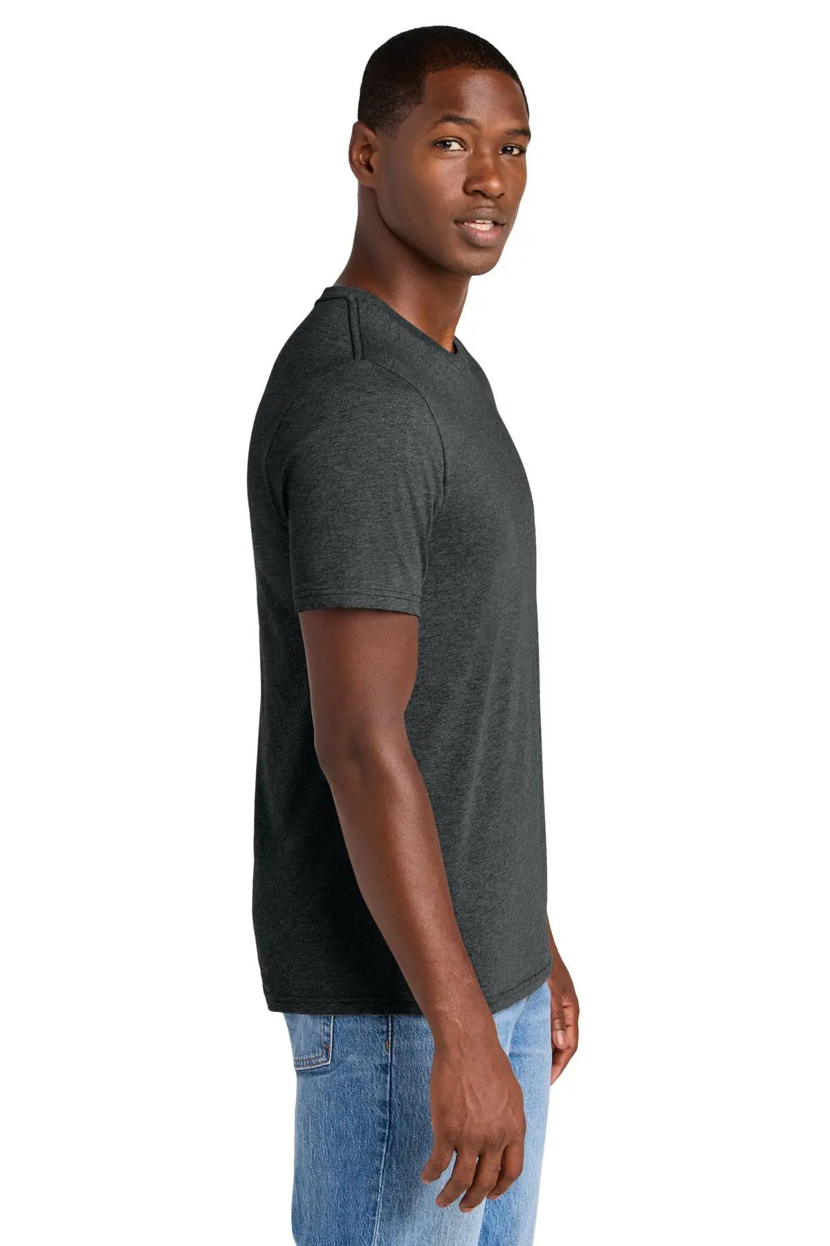 District Dt184 Perfect Weight Cvc Tee - Jet Black Heather