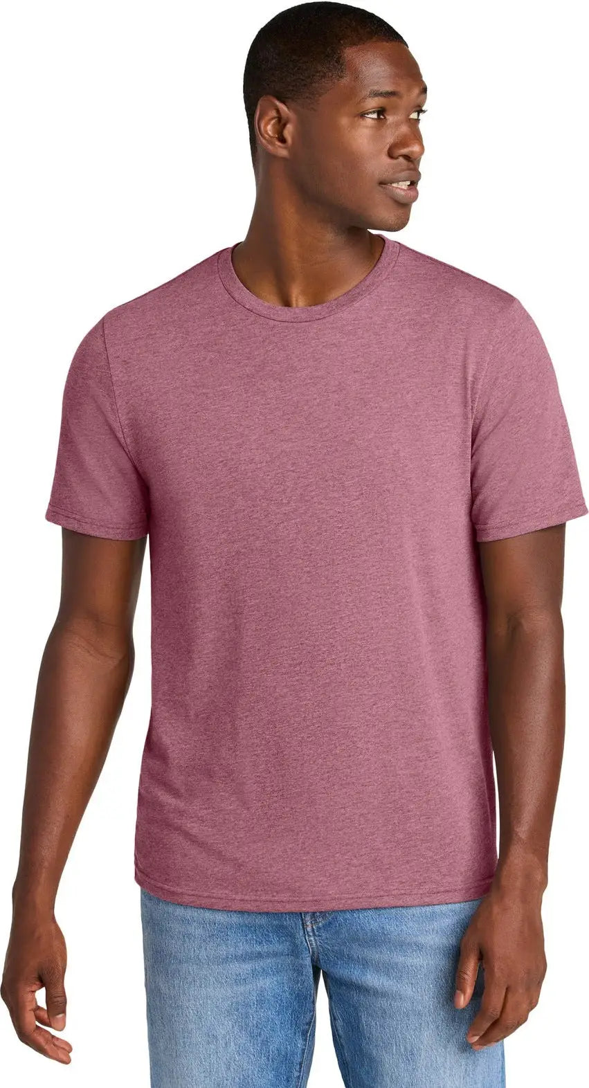 District Dt184 Perfect Weight Cvc Tee - Orchid Haze Heather - Adult Xs