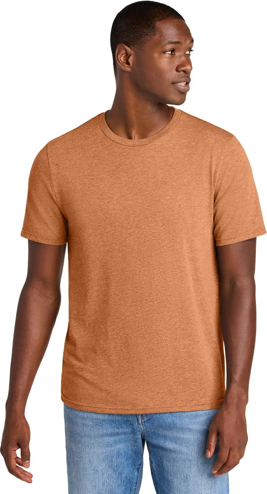 District Dt184 Perfect Weight Cvc Tee - Sienna Heather - Adult Xs