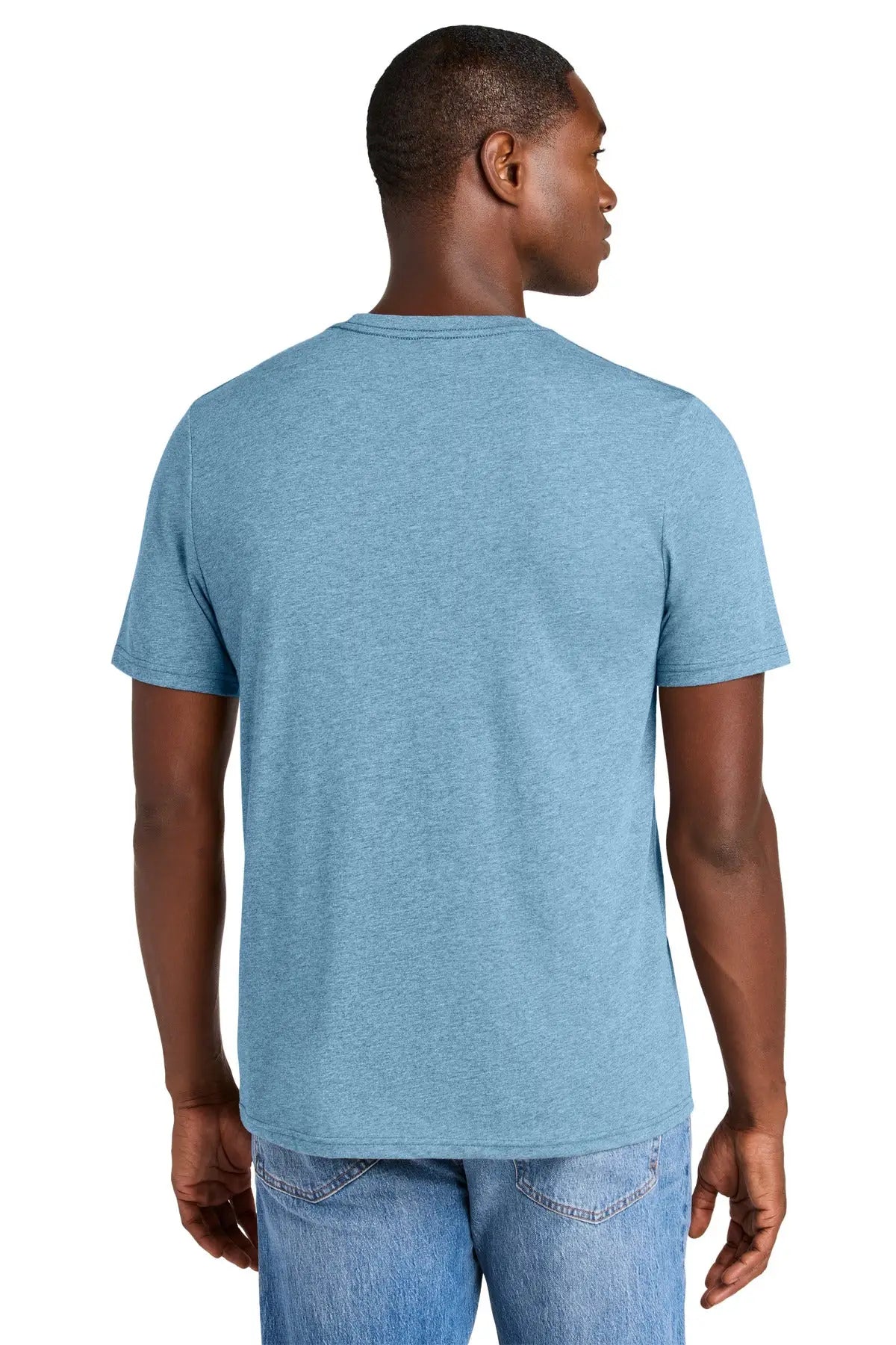 District Dt184 Perfect Weight Cvc Tee - Tundra Blue Heather