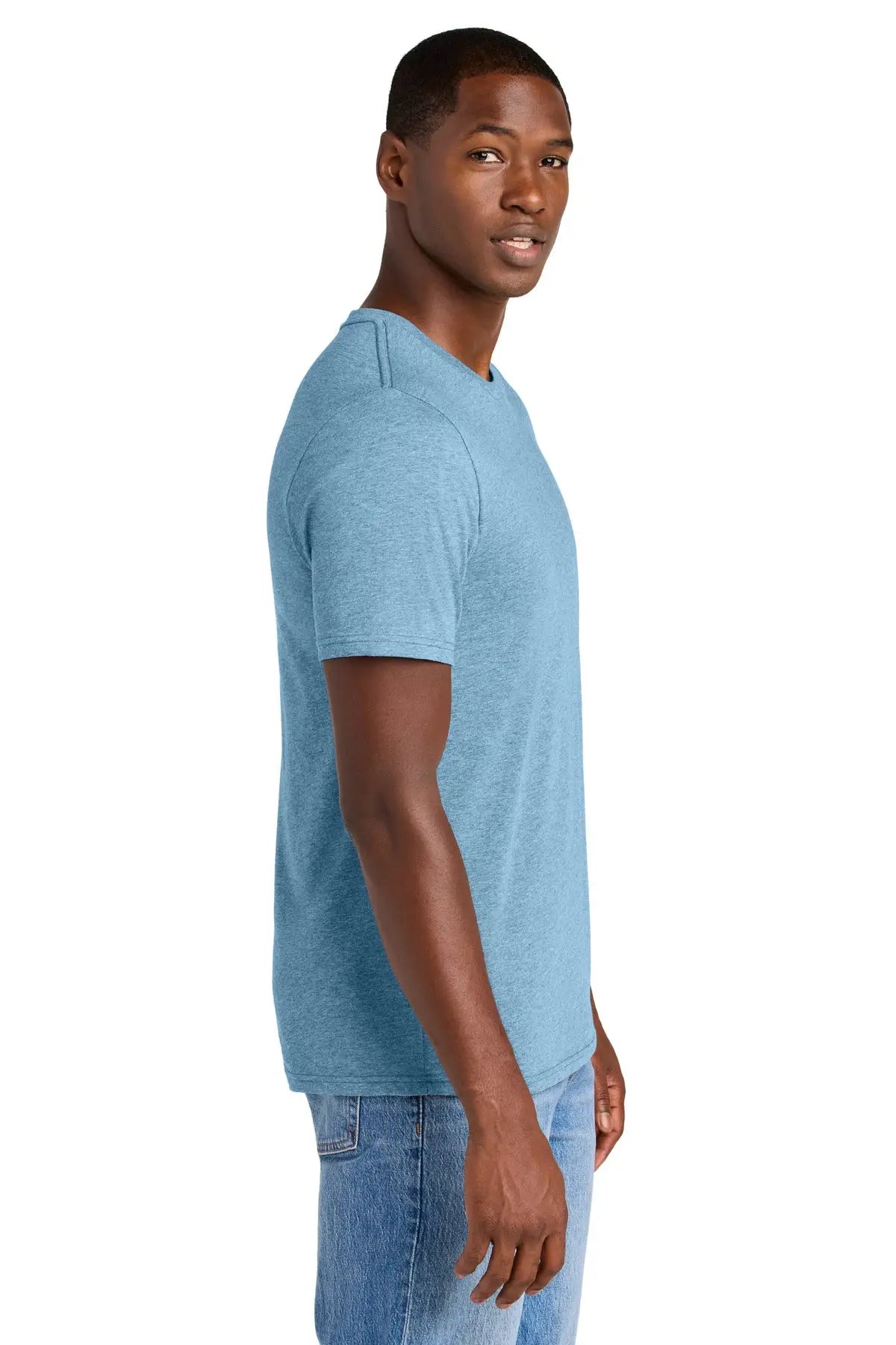 District Dt184 Perfect Weight Cvc Tee - Tundra Blue Heather