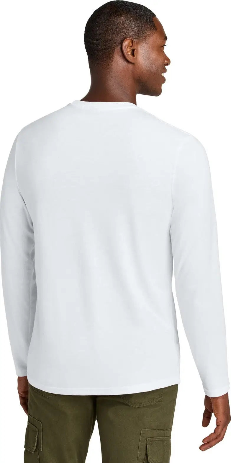 District Dt185 Perfect Weight Cvc Long Sleeve Tee - Bright White