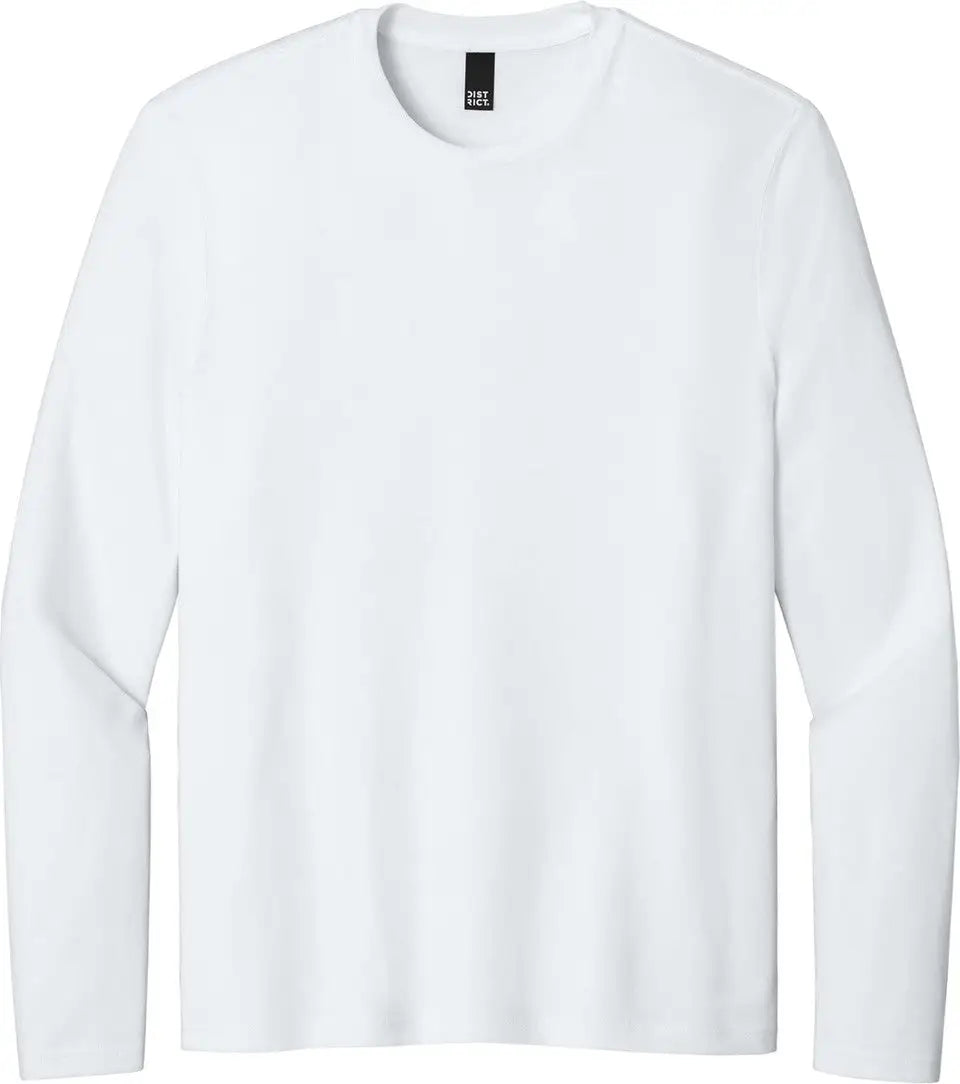 District Dt185 Perfect Weight Cvc Long Sleeve Tee - Bright White