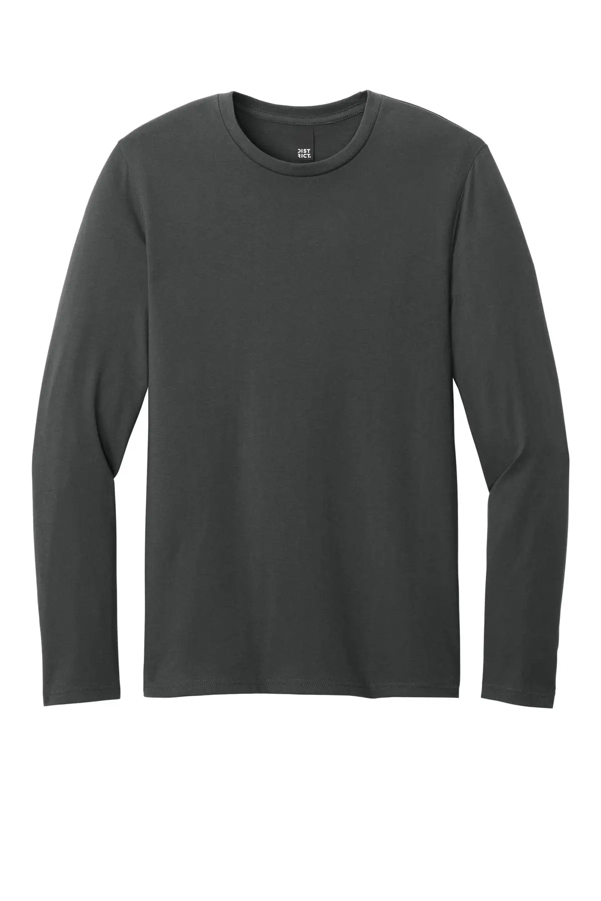 District Dt185 Perfect Weight Cvc Long Sleeve Tee - Charcoal