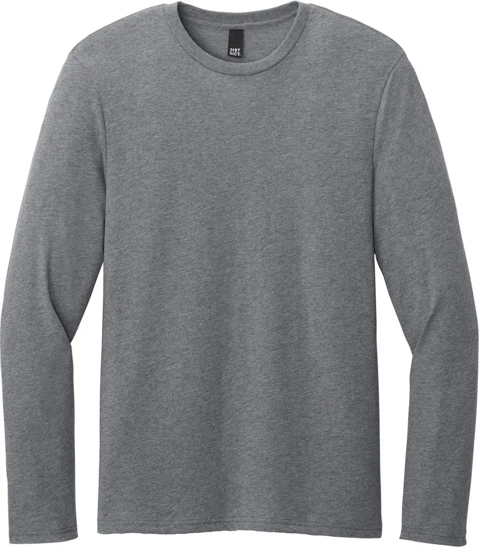 District Dt185 Perfect Weight Cvc Long Sleeve Tee - Graphite Heather