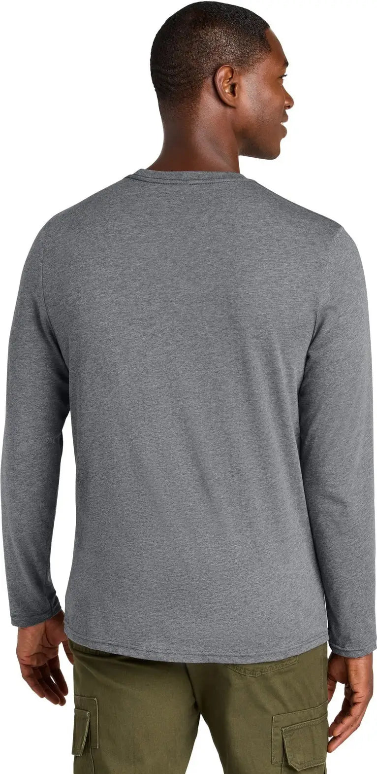 District Dt185 Perfect Weight Cvc Long Sleeve Tee - Graphite Heather