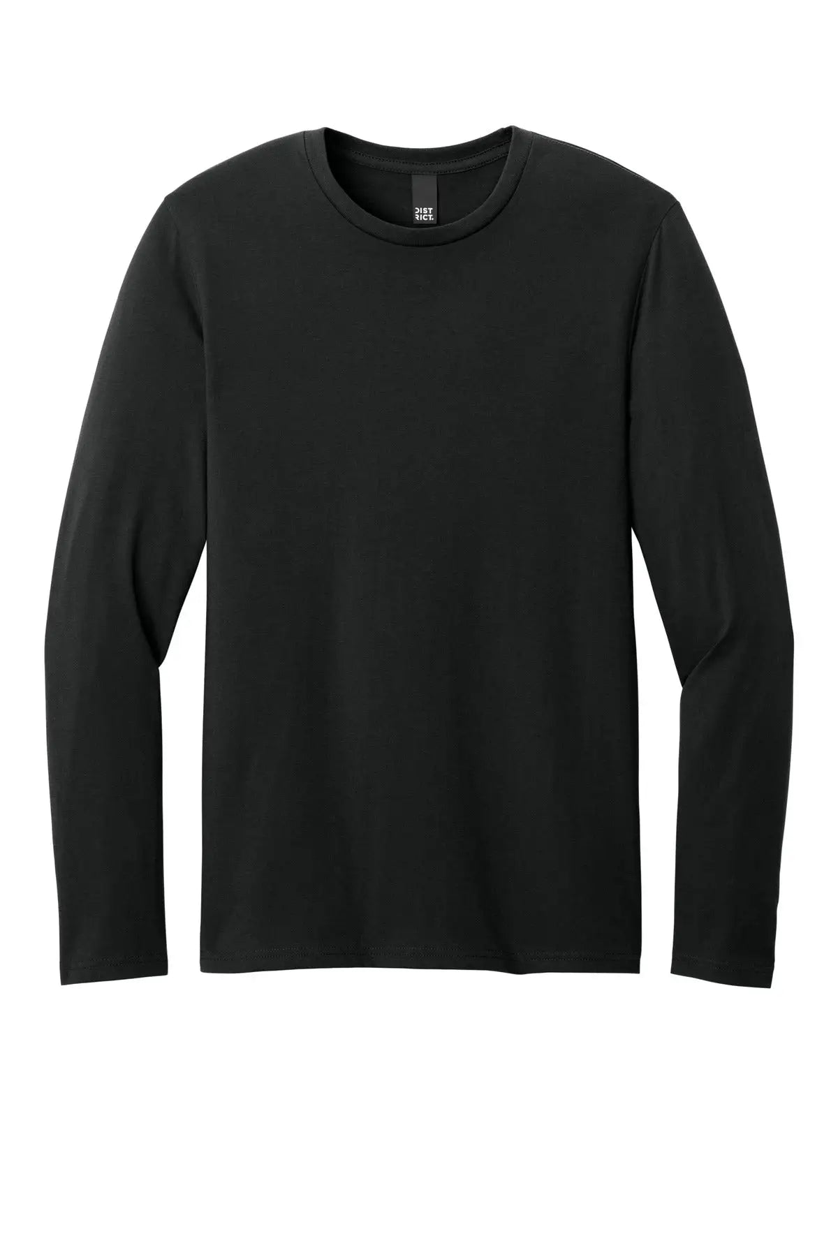 District Dt185 Perfect Weight Cvc Long Sleeve Tee - Jet Black