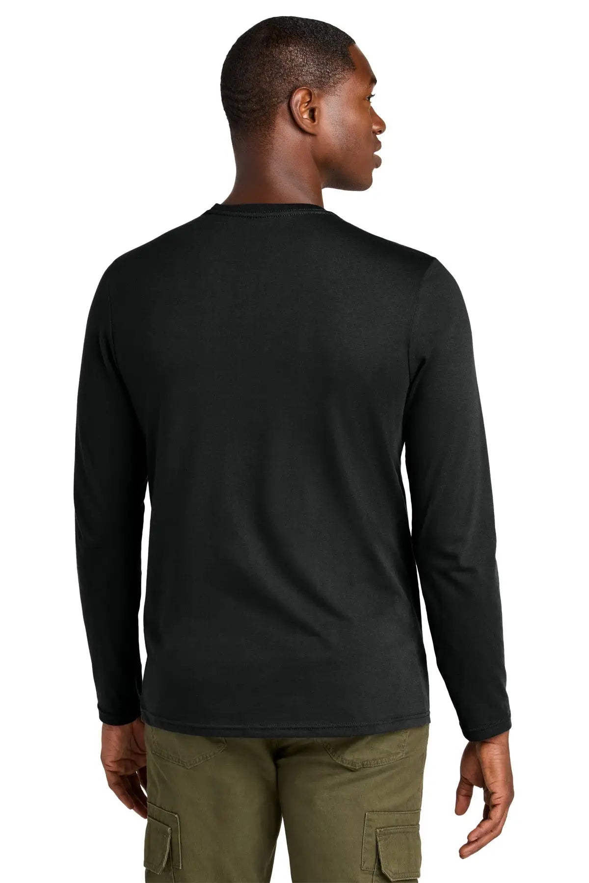 District Dt185 Perfect Weight Cvc Long Sleeve Tee - Jet Black