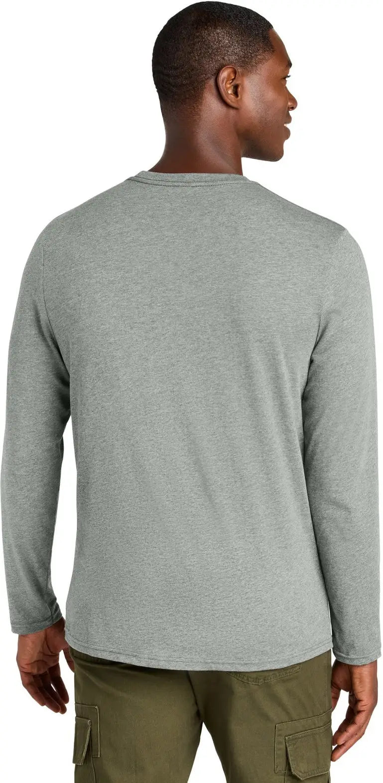 District Dt185 Perfect Weight Cvc Long Sleeve Tee - Light Heather Gray
