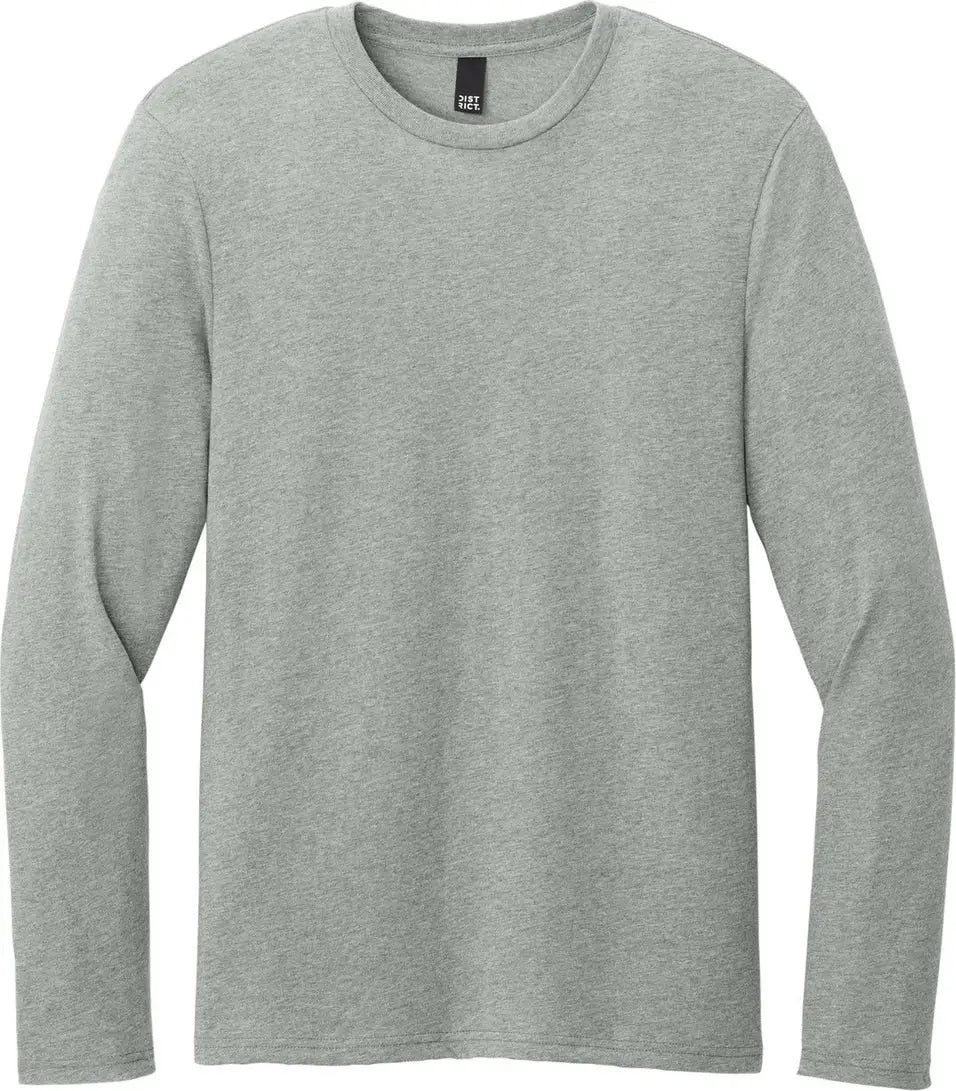 District Dt185 Perfect Weight Cvc Long Sleeve Tee - Light Heather Gray