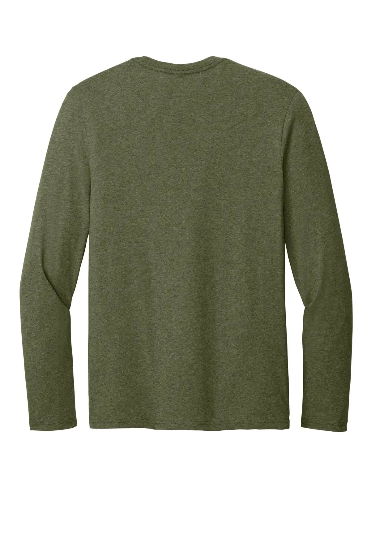 District Dt185 Perfect Weight Cvc Long Sleeve Tee - Military Green Heather